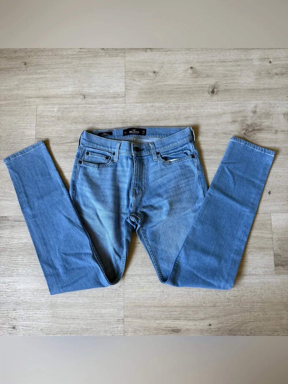 Hollister Epic Flex Skinny Jeans Men’s 29x32 Light Wash Stretch Denim